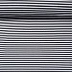 Jacquard Jersey - Streifen Midi Ecru Schwarz