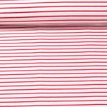 Jacquard Jersey - Streifen Maxi Ecru Rot