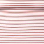 Jacquard Jersey - Streifen Maxi Ecru Ziegelrot