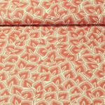 Baumwoll-Cretonne - Blätter Orange