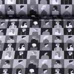 Baumwoll-Webware - Portraits Grau