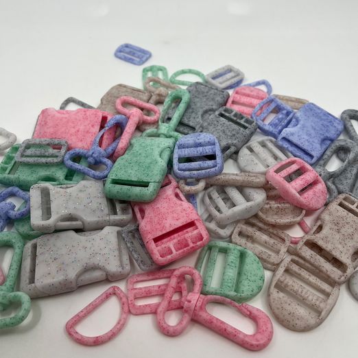 Kunststoff Zubehör Set 25mm - Marmor - 60-teilig