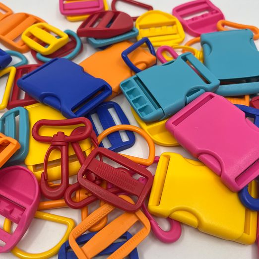 Kunststoff Zubehör Set 38mm - Rainbow - 60-teilig