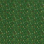 Bavlněný popelín - Vánoční stromek zlatá jedle zelená