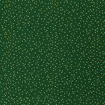 Popeline de coton - Taches or vert sapin