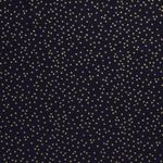 Popeline de coton - pois or navy