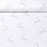 Baumwoll-Popeline - Hirsche Gold Ecru