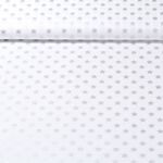 Baumwoll-Popeline - Sterne Silber Ecru