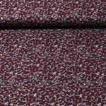 Baumwoll-Popeline - Mistelzweige Bordeaux Gold