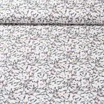 Baumwoll-Popeline - Mistelzweige Ecru Gold