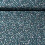 Baumwoll-Popeline - Mistelzweige Petrol Gold