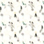 Popeline de coton - Décoration de Noël Écru Or