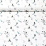 Popeline de coton - Décoration de Noël Ecru Doré