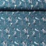 Popeline de coton - Décoration de Noël Vert pétrole Doré