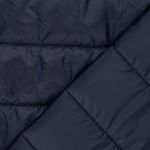 Quiltad jacktyg - ränder 10 cm navy vadderad