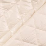 Quiltat jackatyg - diamantfolierat ecru quiltat