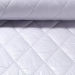 Gesteppter Jackenstoff - Rauten Foliert Grau Wattiert