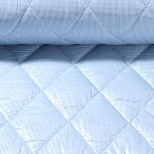 Tissu matelassé veste - Losanges Bleu clair Ouaté