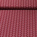 Twill de viscose - Losanges Bordeaux