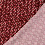 Twill de viscosa - rombos burdeos
