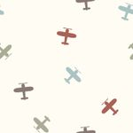 Stretch frotté - Flygplan Ecru