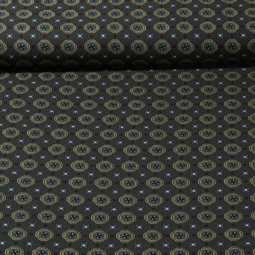 Viskose-Twill - Ornamente Oliv