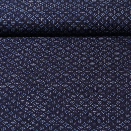 Viskose-Twill - Mustermix Mini Navy