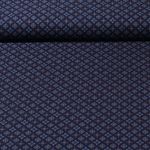 Twill de viscose - Mélange de mini motifs Bleu marine foncé