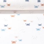 Stretchfrottee - Krabben Ecru