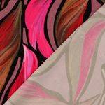 Twill de viscosa - estampado digital hojas rosa