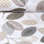 Canvas Beschichtet - Leinenlook Blätter Ecru Natur Canvas Beschichtet - Leinenlook Blätter Ecru Natur