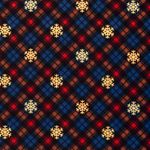 Bomuldsflannel - Snefnug Blå