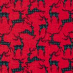 Bomuldsflannel - Rød Ternet