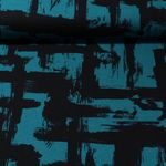 Viskosejersey - Labyrinth Petrol