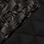 Quiltat jacktyg - Metallic Stepper Rutor Svart Vadderad