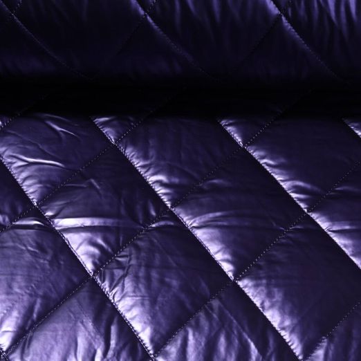 Tissu matelassé veste - Métallique Losanges matelassés Violet Ouaté