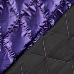 Tikkivuorattu takikangas - Metallic Stepper violetti tikattu rombikuvio, toppaus