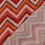 Viskos - Digitaltryck Zigzag Lurex Röd