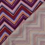 Viskos - Digitaltryck Zigzag Lurex lila