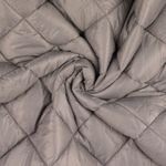 Tissu matelassé pour veste - losanges gris clair 65mm ouatiné