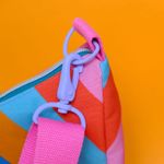 Set d'accessoires pour sac métal coloré - 40mm - Lilas-3
