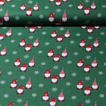 Baumwoll-Popeline - Weihnachtszwerge Grün