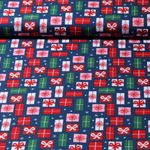 Baumwoll-Popeline - Geschenke Blau