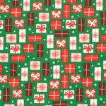 Popeline de coton - Cadeaux vert