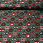 Baumwoll-Popeline - Weihnachtskugeln Grün