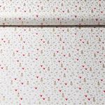 Baumwoll-Popeline - Weihnachtsbäumchen Gold Weiß