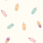 Tyg för regnjacka - Aqua Protect digitaltryck popsicle ljus beige