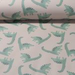 Tissu imperméable - Aqua protect Impr. digitale Dinos Sable-0