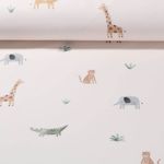 Regenjackenstoff - Aqua Protect Digitaldruck Safaritiere Ecru