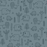 Éponge stretch – Animaux sauvages bleu jean